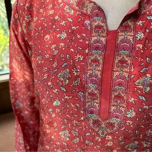 Biba Red Floral Lightweight Tunic